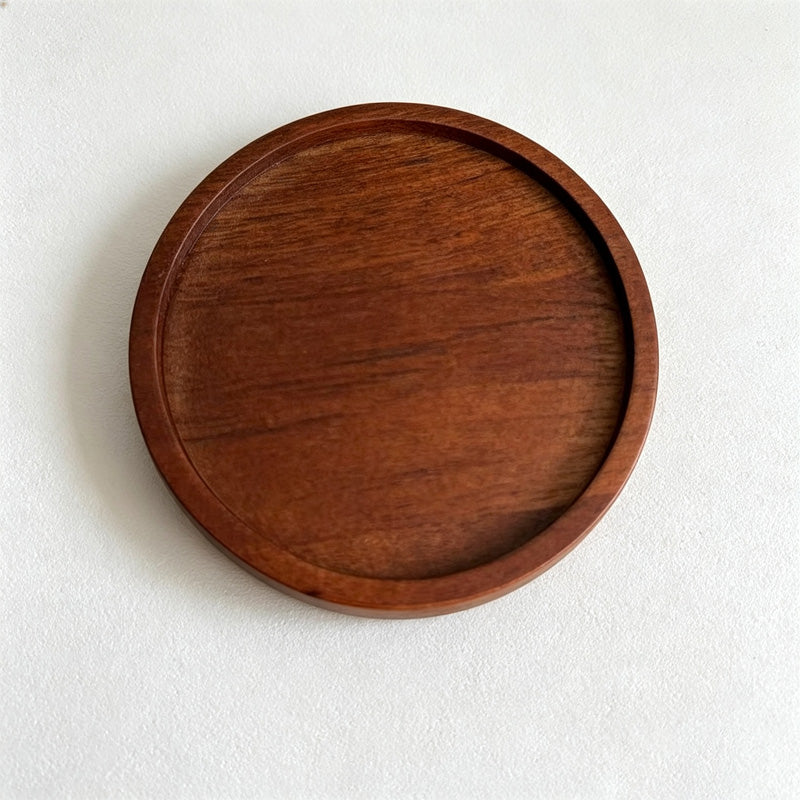 CouldNook Wooden Coaster Holder Set - Six Round Pieces