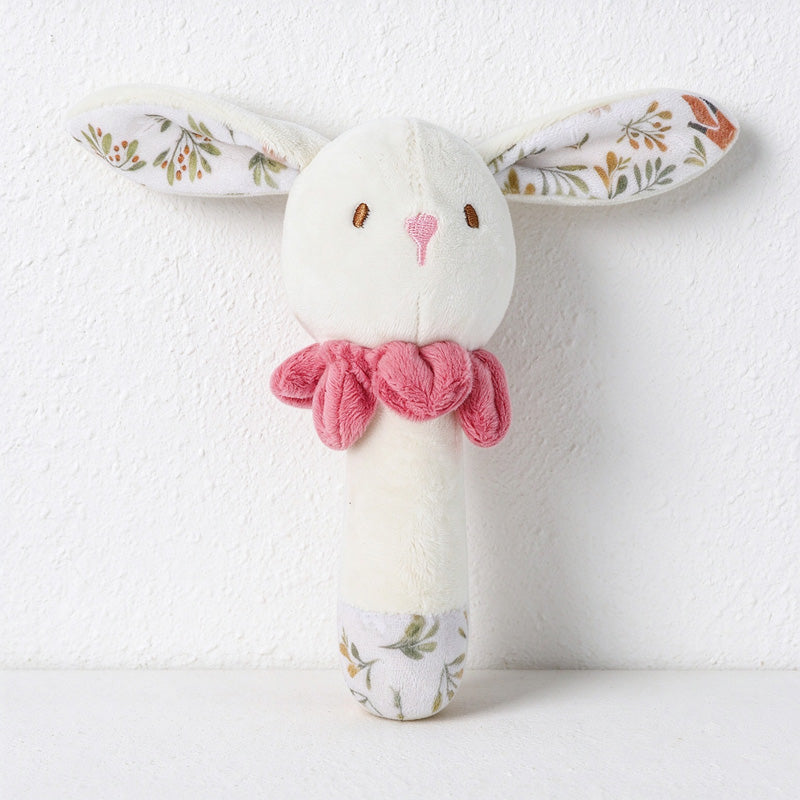 Animal Rattle in Fabric and Wooden Ring Styles