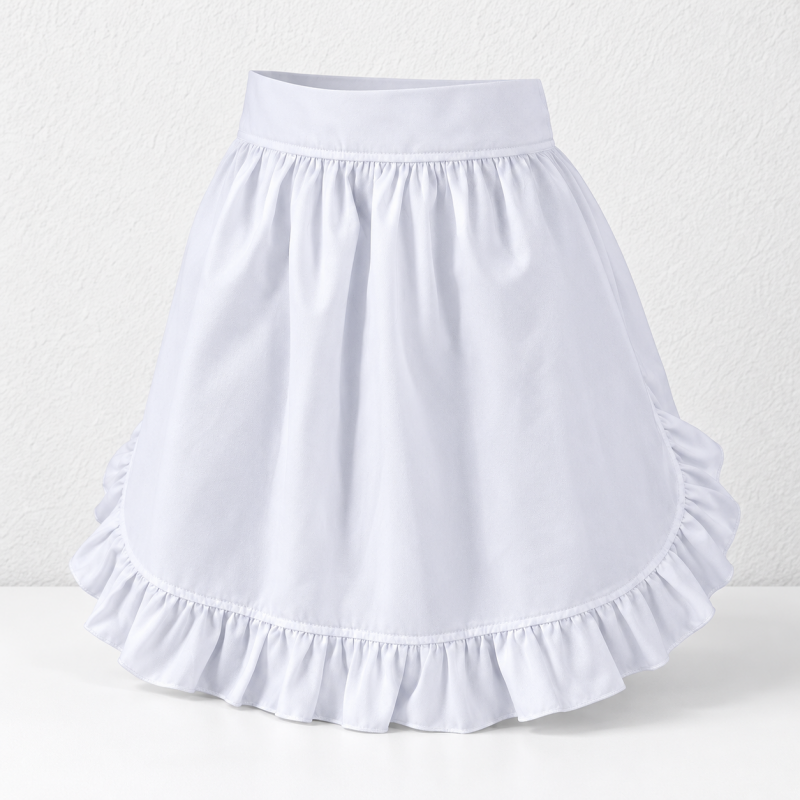 CouldNook Ruffled Waist Apron - Tie Back Designs