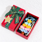 Crochet Christmas Tree Keychain with Pearl-Look Bead Loop