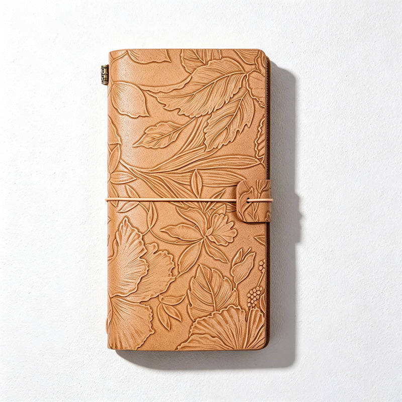 CouldNook 3-in-1 Embossed Floral A6 Notebook‑Vintage Refillable Journal