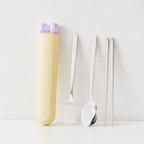 CouldNook Portable Cutlery Set - Spoon Fork Chopsticks and Tube Case