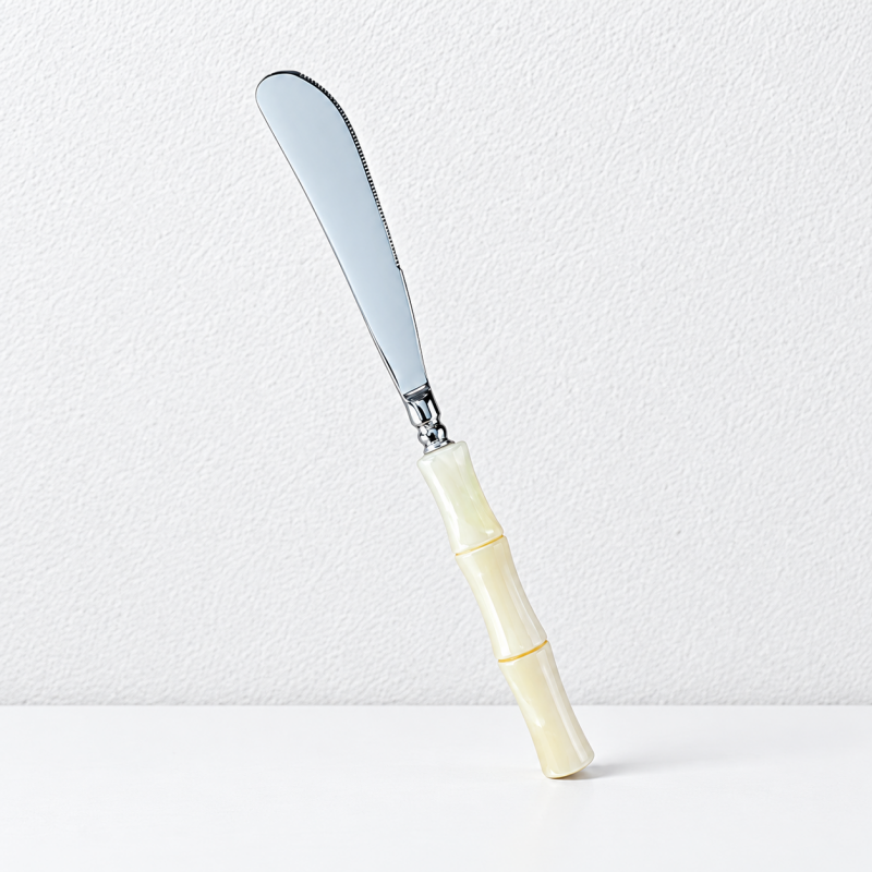 CouldNook Colored Bamboo Look Handle Flatware - Polished Dining Collection