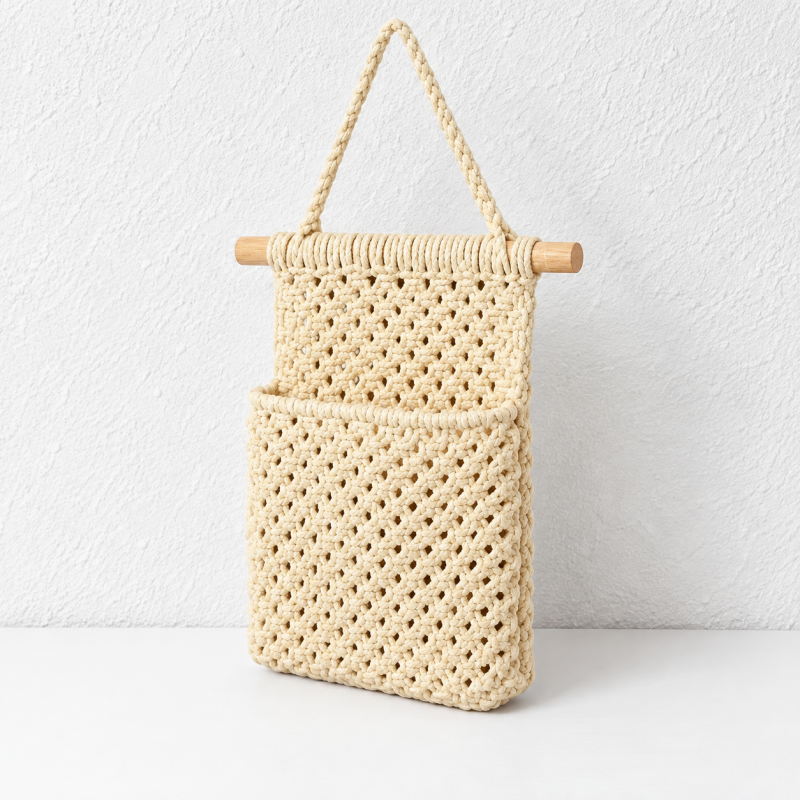 CouldNook Woven Hanging Storage Pocket - Knotted Mesh