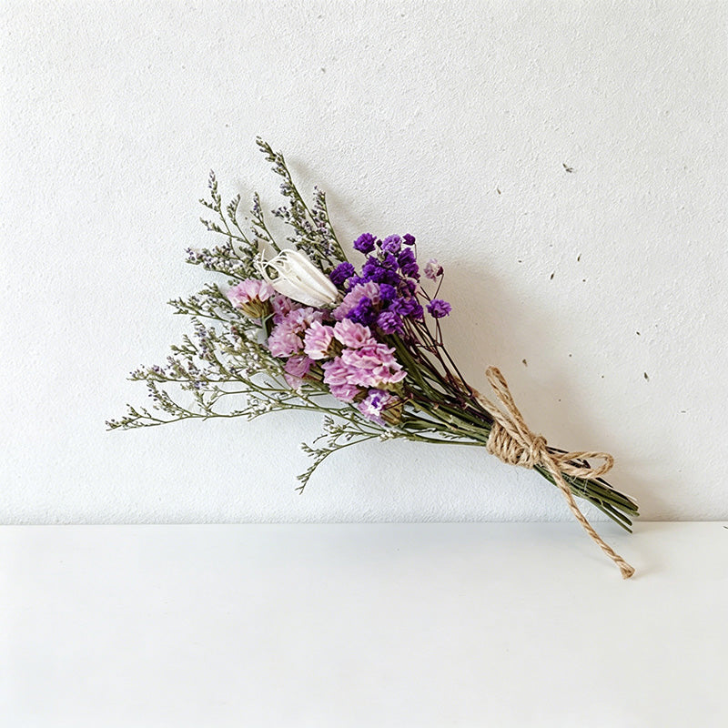 Mini Dried Flower Bouquet, Preserved Gypsophila Rose Baby's Breath Small Bouquet