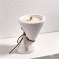 CouldNook Minimalist Concrete Hourglass Candle - Quiet Luxury Sculptural Decor