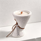 CouldNook Minimalist Concrete Hourglass Candle - Quiet Luxury Sculptural Decor