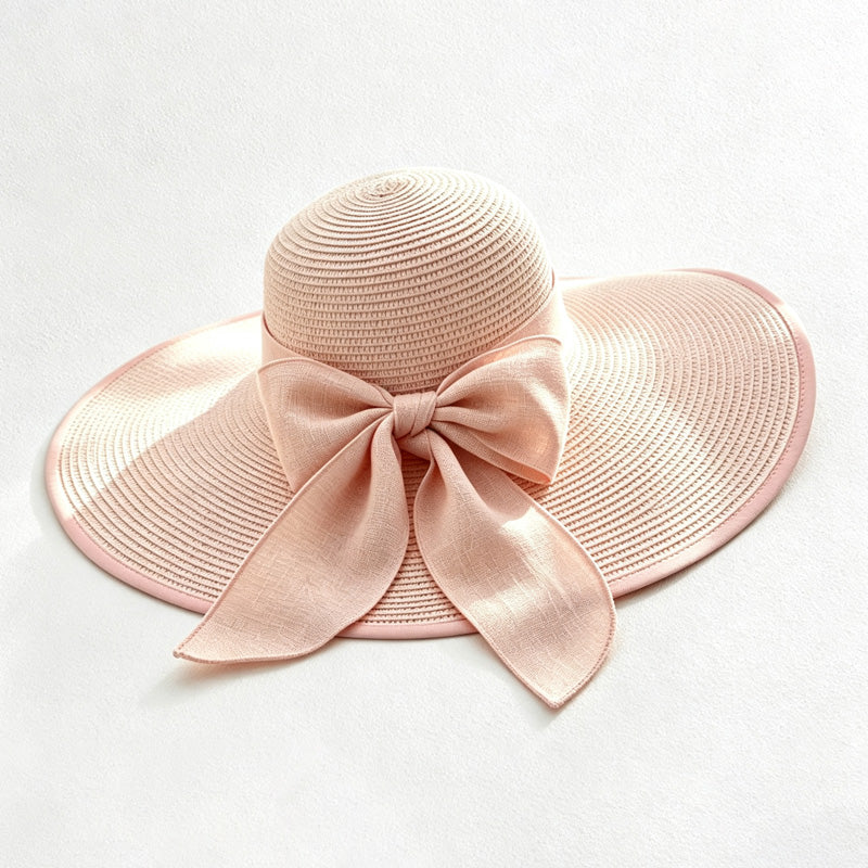 CouldNook Bow Back Sun Hat - Adjustable Wide Brim Style