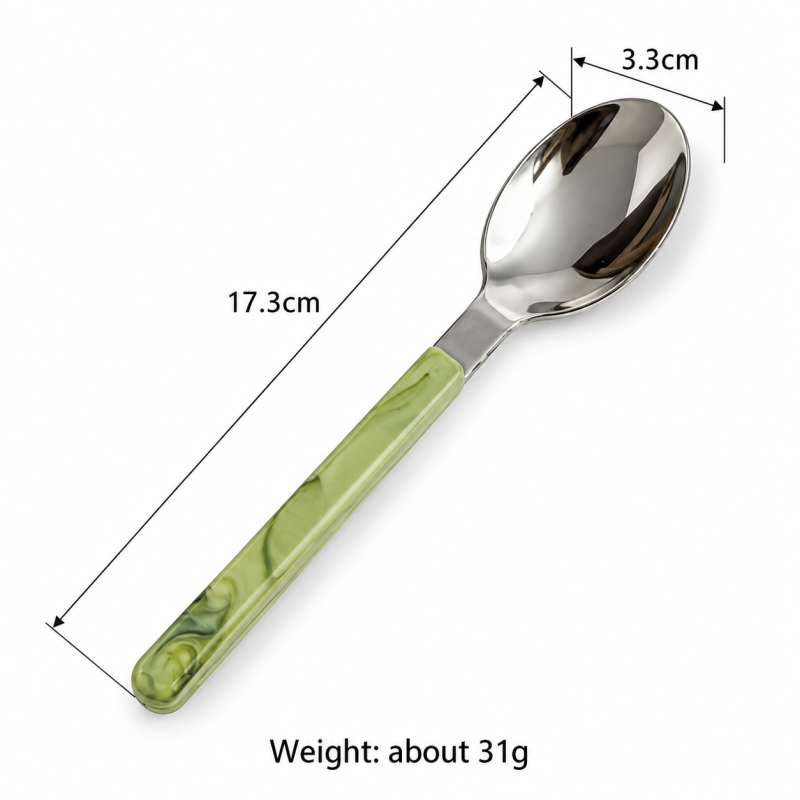 Swirl Handle Flatware - Slim Grips and Reflective Heads