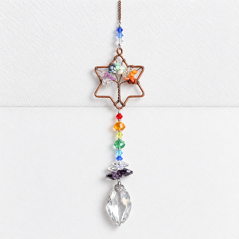 Tree of Life Hanging Glass Suncatcher
