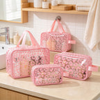 CouldNook Printed Clear Toiletry Bag - Ocean Or Leopard Patterns