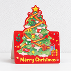 Christmas Card - Shaped Motifs and Gold Greeting