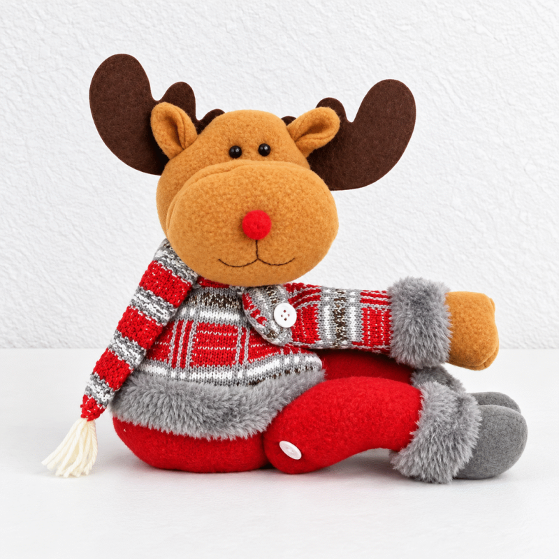 CouldNook Christmas Hugging Curtain Tieback - Plaid Doll