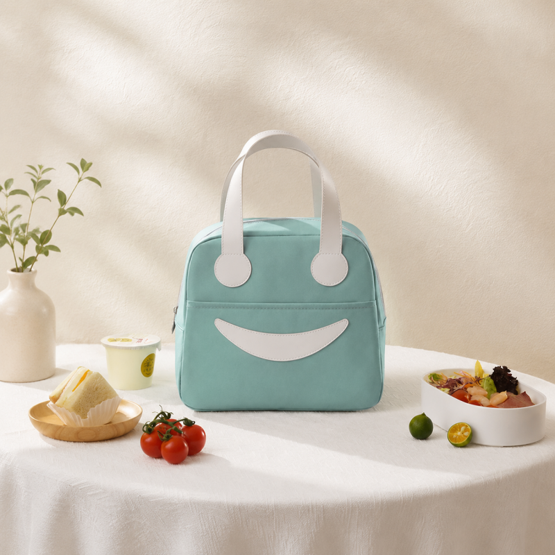 CouldNook Smiley Lunch Bag - Two Sizes and Contrast Handles