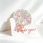 CouldNook Floral Thank You Card - Bouquet Artwork And Script Lettering
