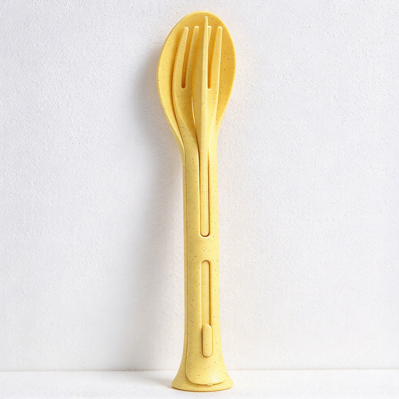 CouldNook Stackable Cutlery Set - Slotted Colorful Handles