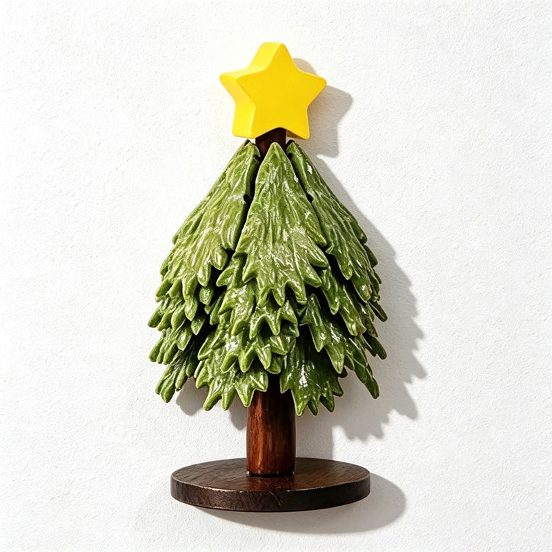 CouldNook Evergreen Tree Trivet Set - Layered Leaf Sections