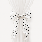 CouldNook Printed Pattern Bow Curtain Tieback 2PCS Set - Window Styling Accent