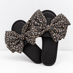 CouldNook Floral Bow Slippers - Seven Satin-Look Colors Collection