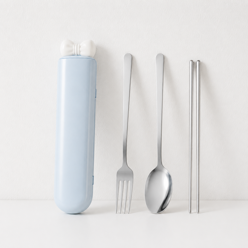 CouldNook Portable Cutlery Set - Spoon Fork Chopsticks and Tube Case