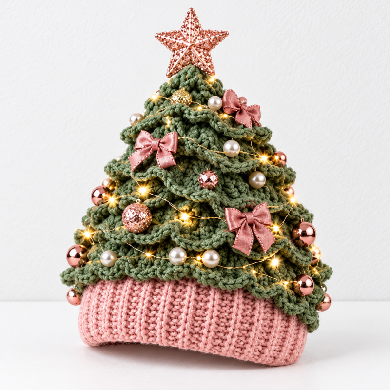 CouldNook Christmas Tree Crochet Hat Material Kit - Layered Branches
