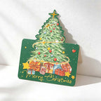 CouldNook Christmas Tree Greeting Card - Foil Lettering And Shaped Top