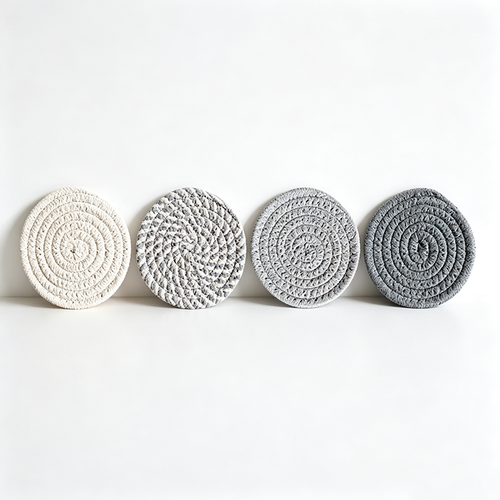 CouldNook 4PCS/8PCS Woven Drink Coaster Set - Warm Table Accent