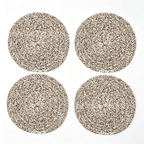 CouldNook Woven Round Drink Coaster - Warm Table Accent
