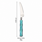 Bamboo Style Flatware - Segmented Acrylic Handles and Steel
