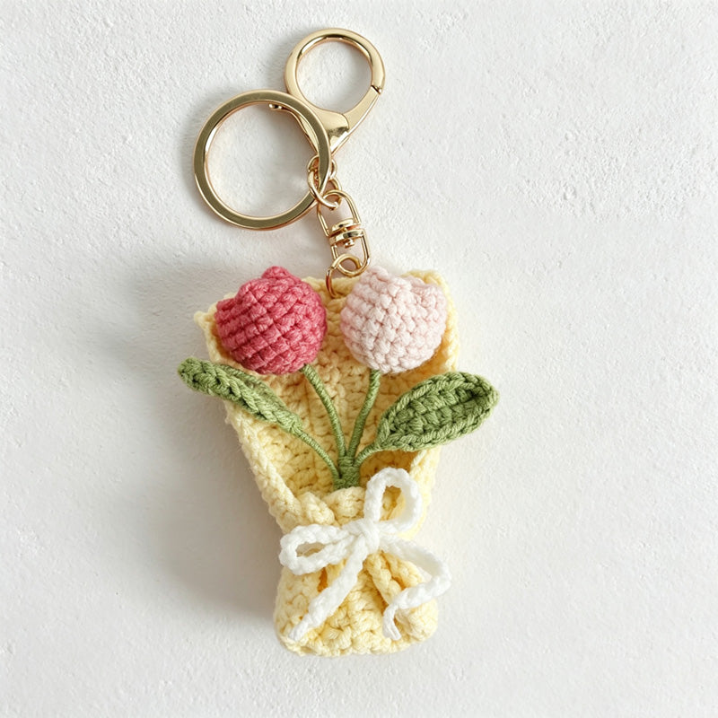 CouldNook Yarn Mini Flower Bouquet Keychain - Seven Bloom Designs