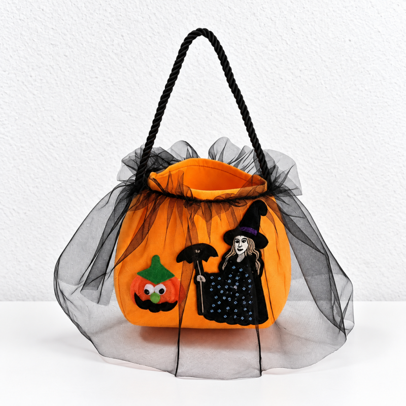CouldNook Halloween Candy Tote Bag - Witch Pumpkin