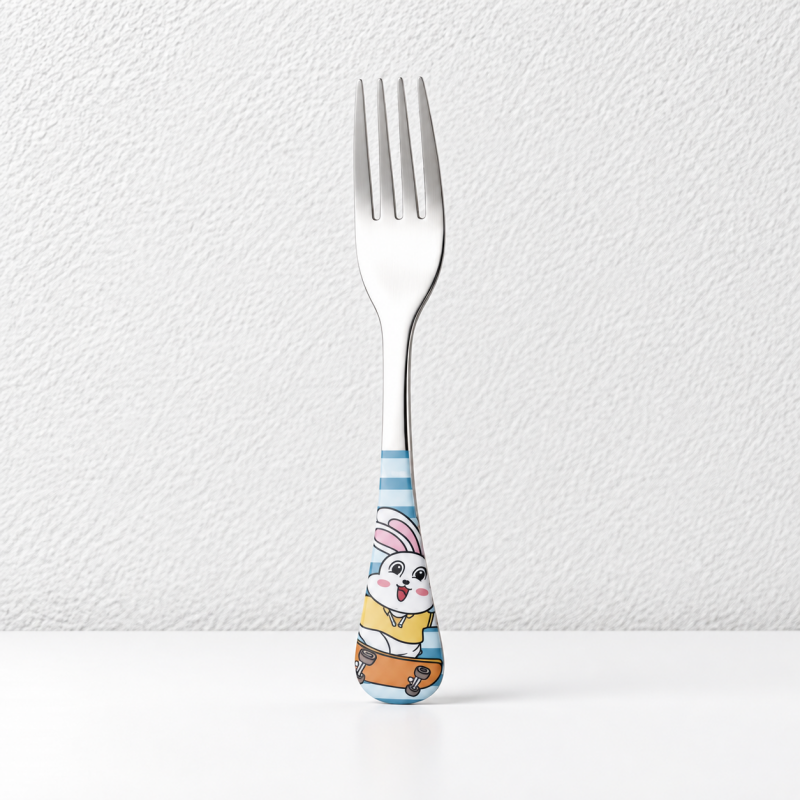 CouldNook Children Flatware - Colorful Cartoon Animal Handles Accent