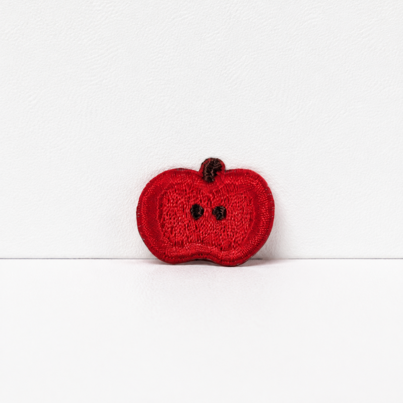 CouldNook Apple Star Embroidered Patch - Small Red Fruit Designs