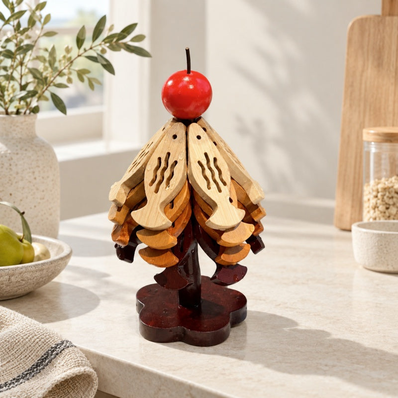 CouldNook Tree Trivet - Folding Fish Shapes and Tiered Storage