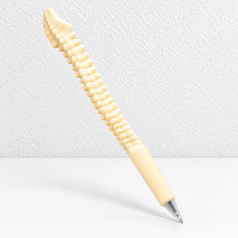 CouldNook Bone-Shaped Ballpoint Pen - Sculpted Joints and Pale Shell