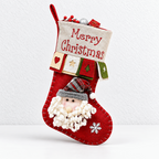 CouldNook Character Christmas Stocking - Raised Festive Face