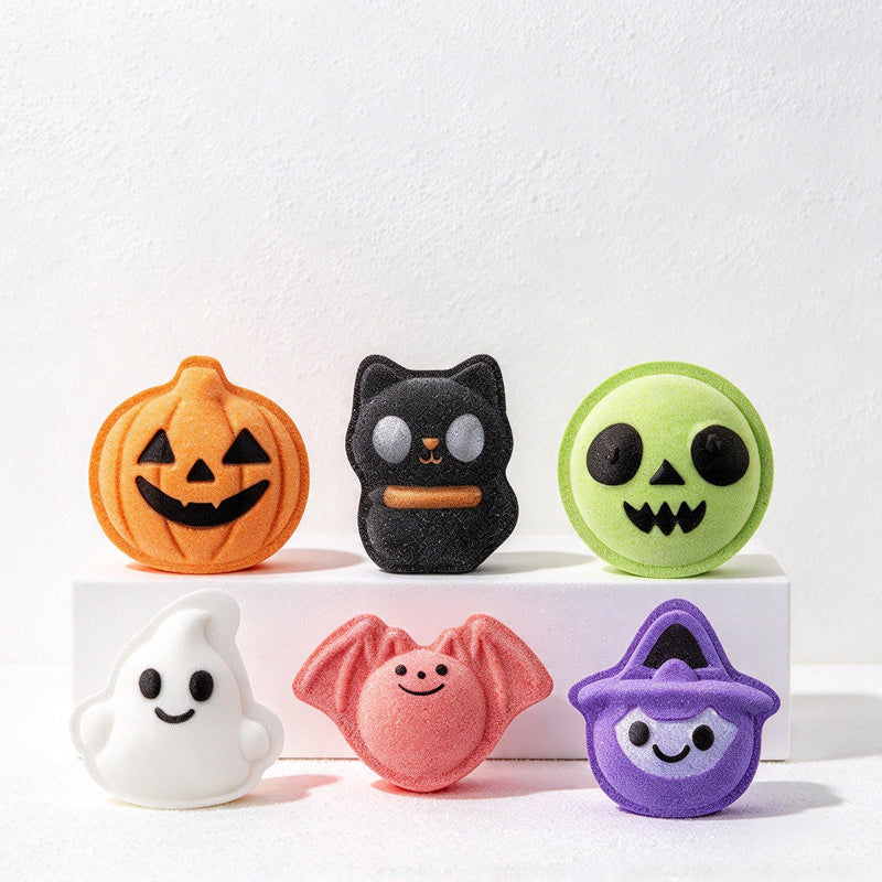 CouldNook Halloween Bath Bomb - Shaped Characters and Colorful Face Details