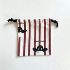 CloudNook Cartoon Print Drawstring Pouch‑Cotton Blend Small Storage Bag
