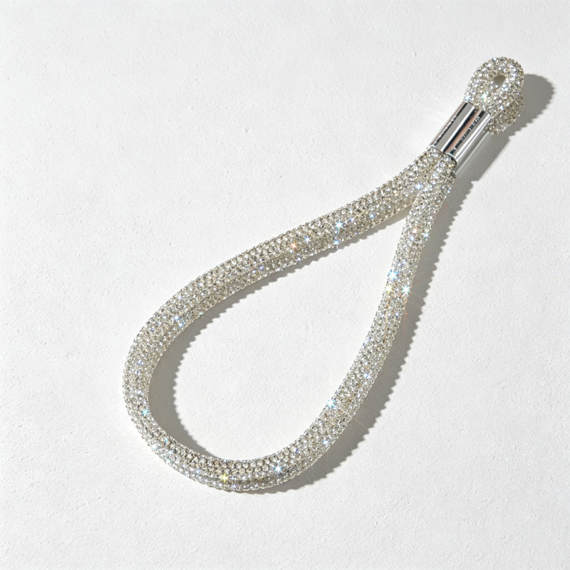 CouldNook Rhinestones Set Phone Strap with Square RhinestonesAccents