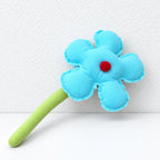 CouldNook Fabric Flower Decoration - Rounded Petals And Long Green Stem
