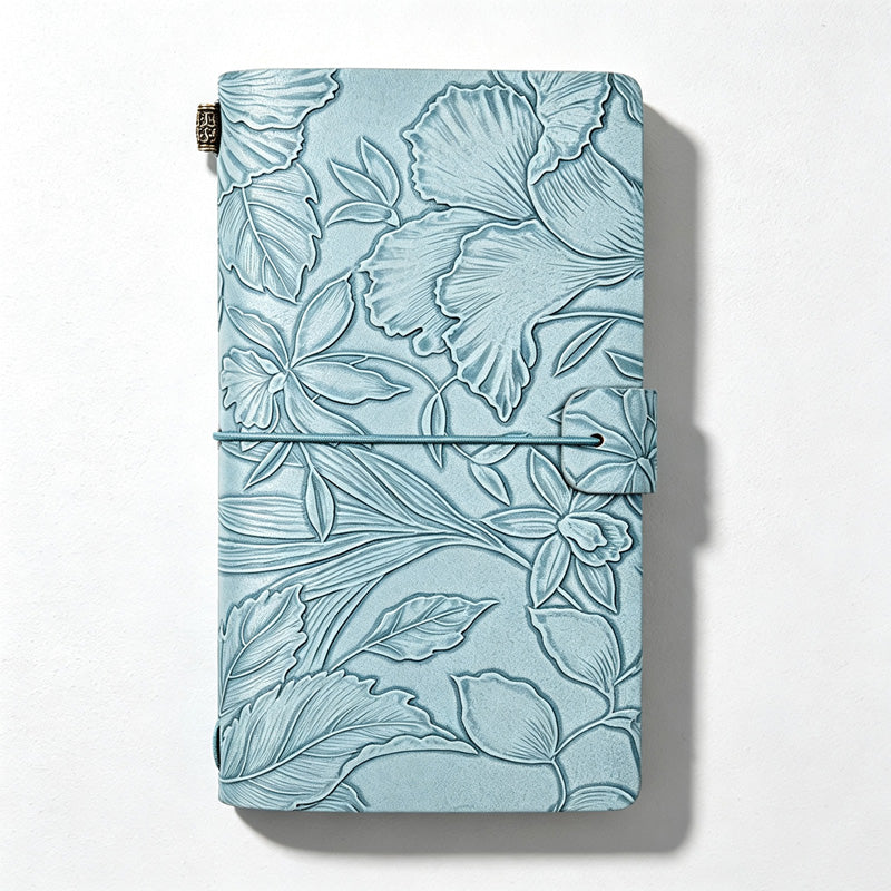 CouldNook 3-in-1 Embossed Floral A6 Notebook‑Vintage Refillable Journal