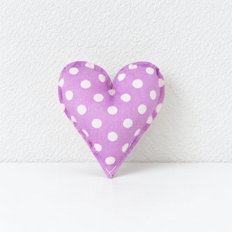 CouldNook Fabric Heart Decoration - Padded Shape And Patterned Textile Exterior