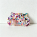 CloudNook Marble Cat Acetate Comb‑Wide Tooth Hair Detangler