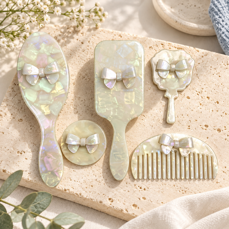 CouldNook Bow Grooming Accessory - Patterned Acetate And Decorative Bow Detail