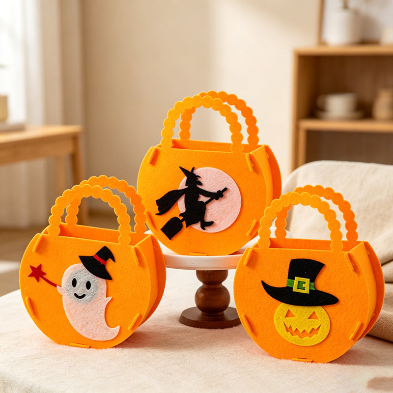 CloudNook Halloween Felt Candy Bag‑Kids Trick or Treat Handbag