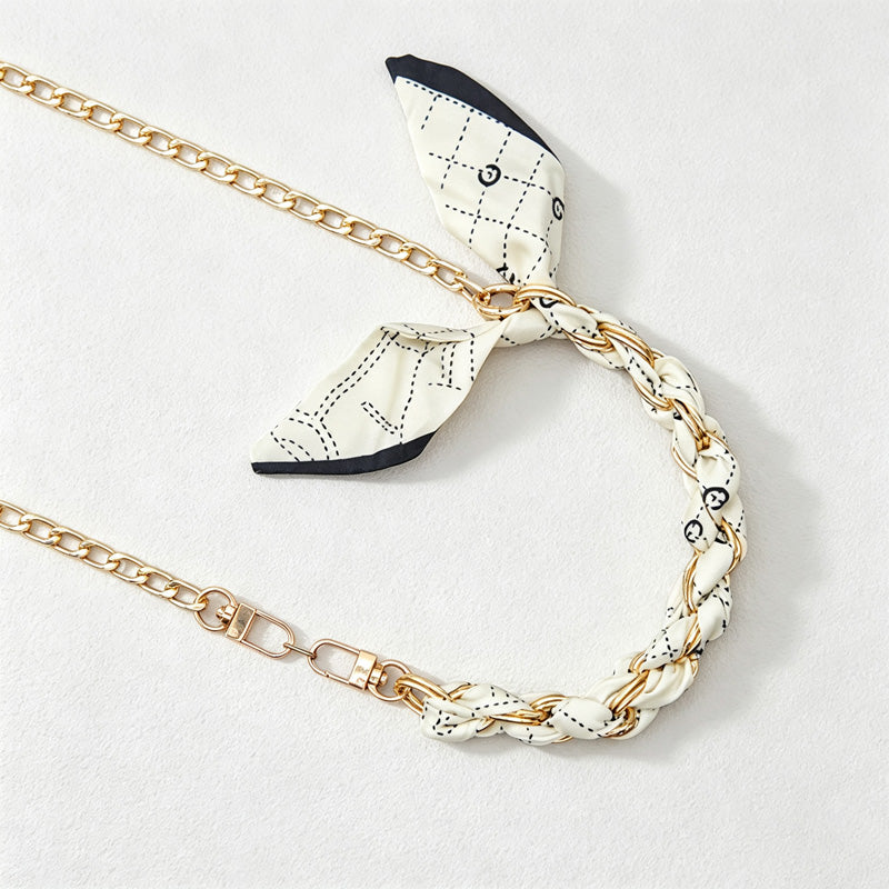 CloudNook Scarf Chain Phone Wrist Strap‑Braided Anti‑Lost Lanyard