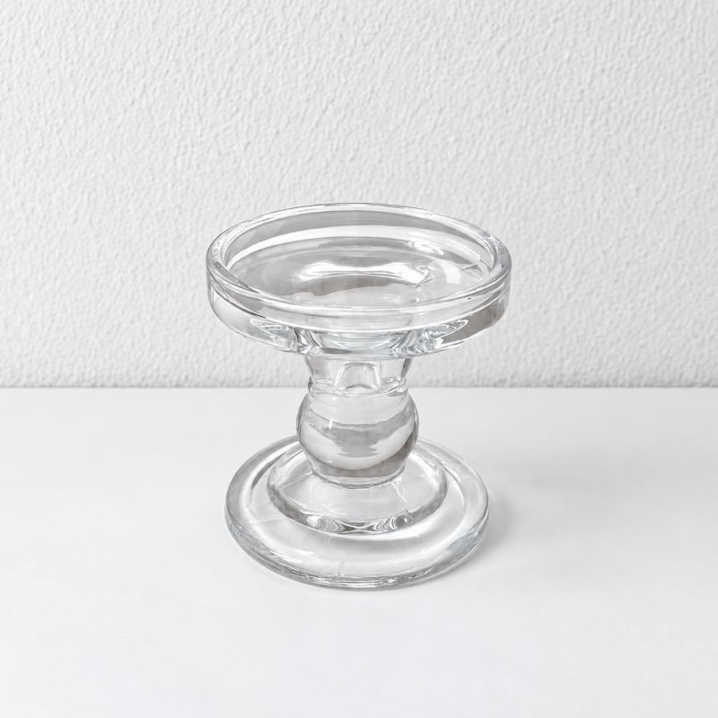 CouldNook Decorative Glass Candle Holder - Sculpted Shapes