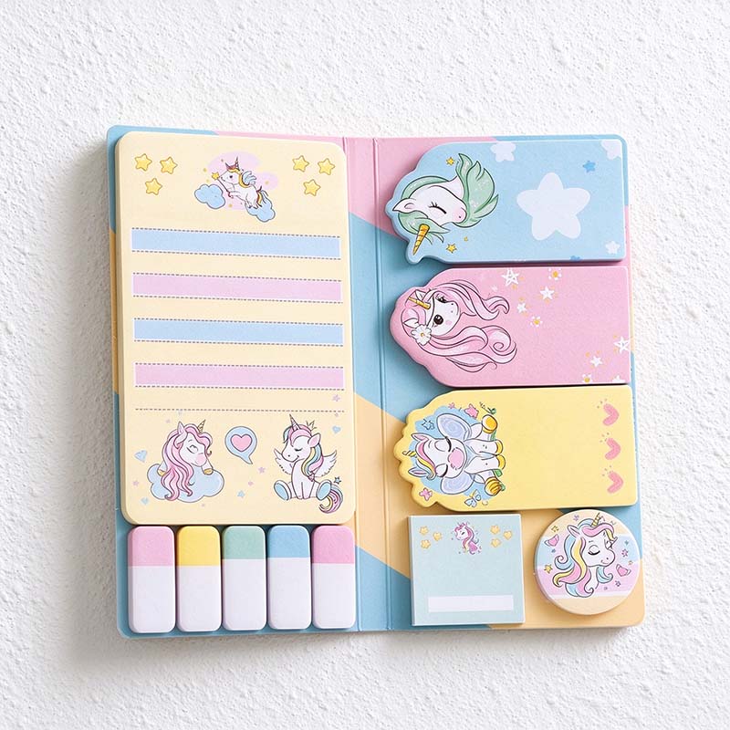 CouldNook Sticky Note Book - Coordinated Memo Pads And Page Flags