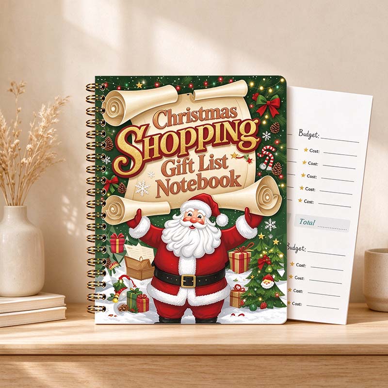 CouldNook Christmas Shopping Planner - Spiral Binding And Gift Budget Pages