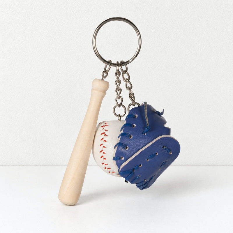 CouldNook Baseball Keychain Charm - Bat Ball and Glove Designs